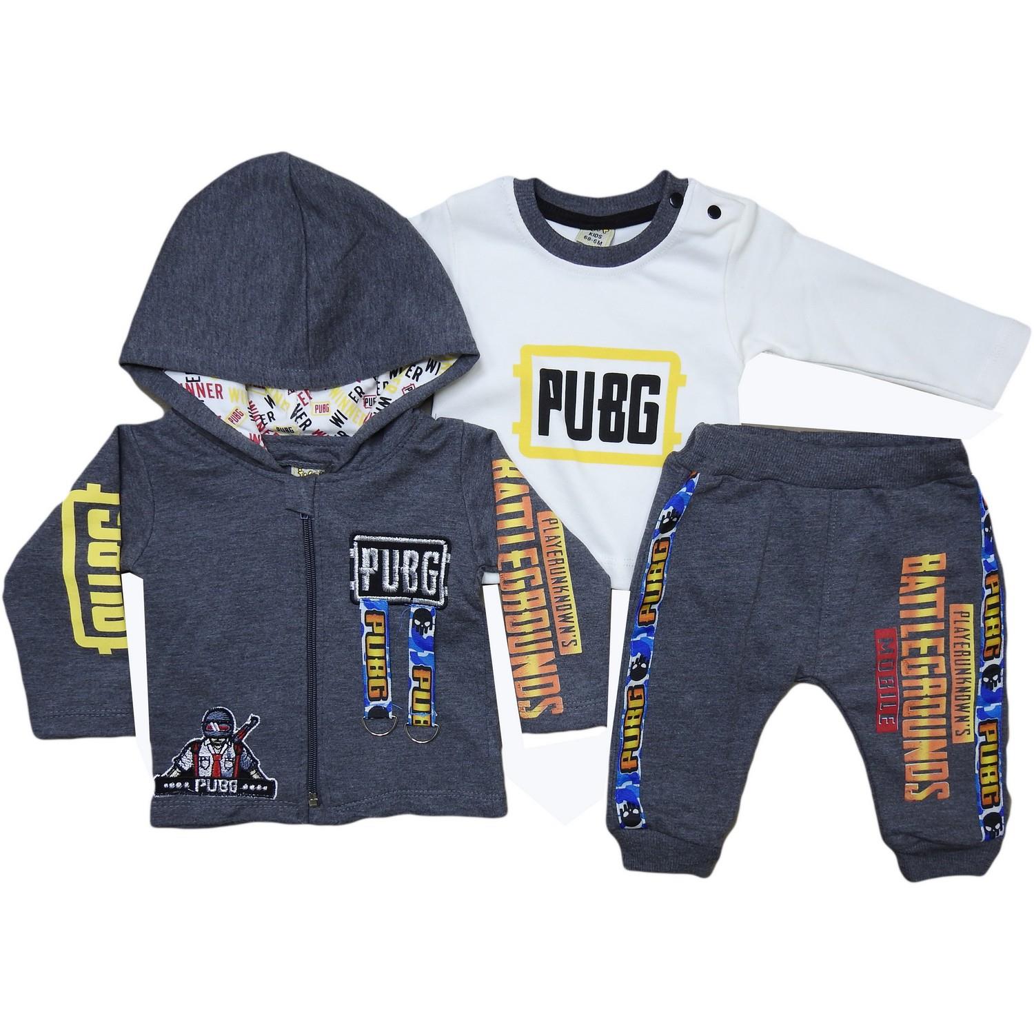 J 3 Triple Bebe Suit With Cardigan Pubg Printed For 6 12 18 24 Months Age