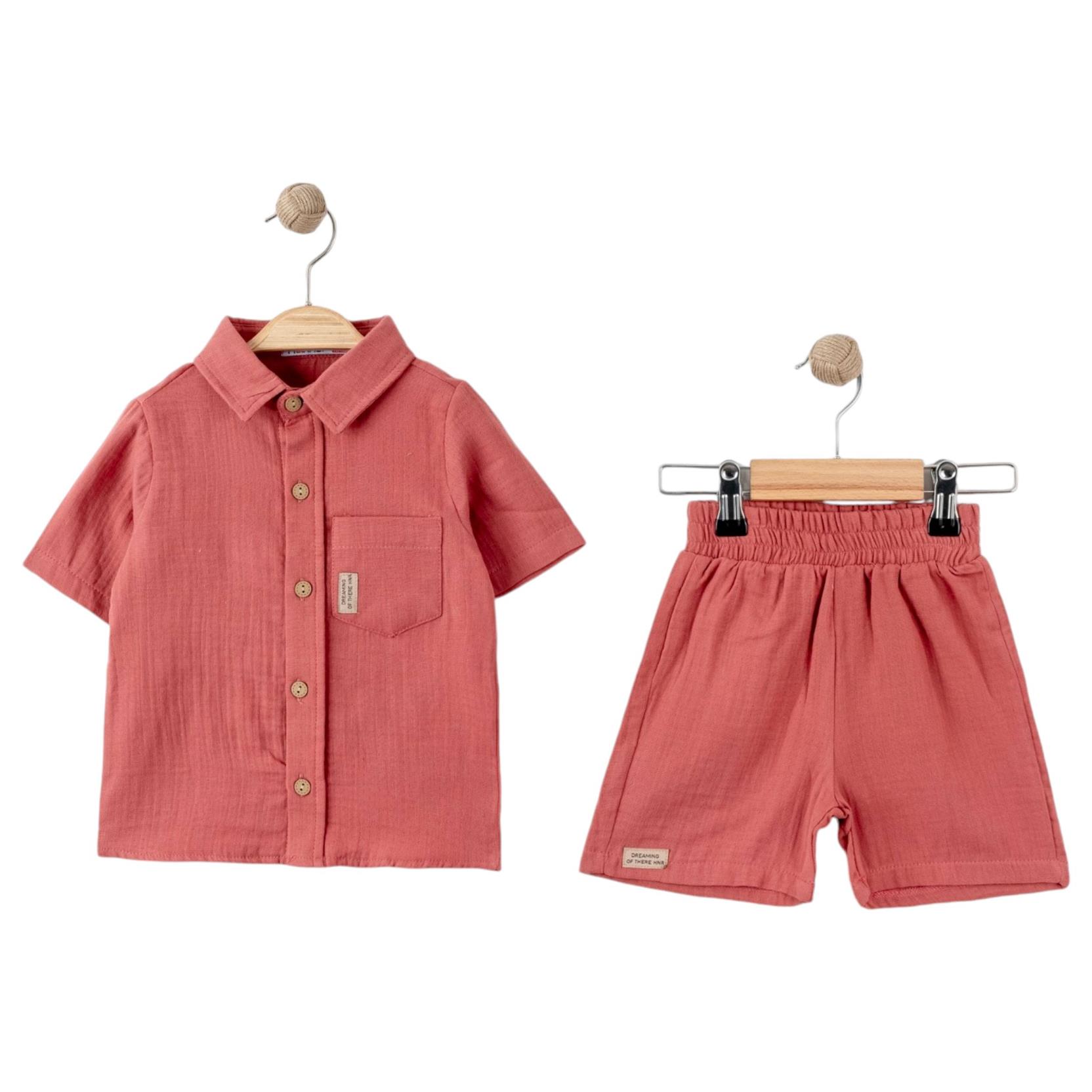 11301 organic cotton children's summer suit wholesale 1-4 age