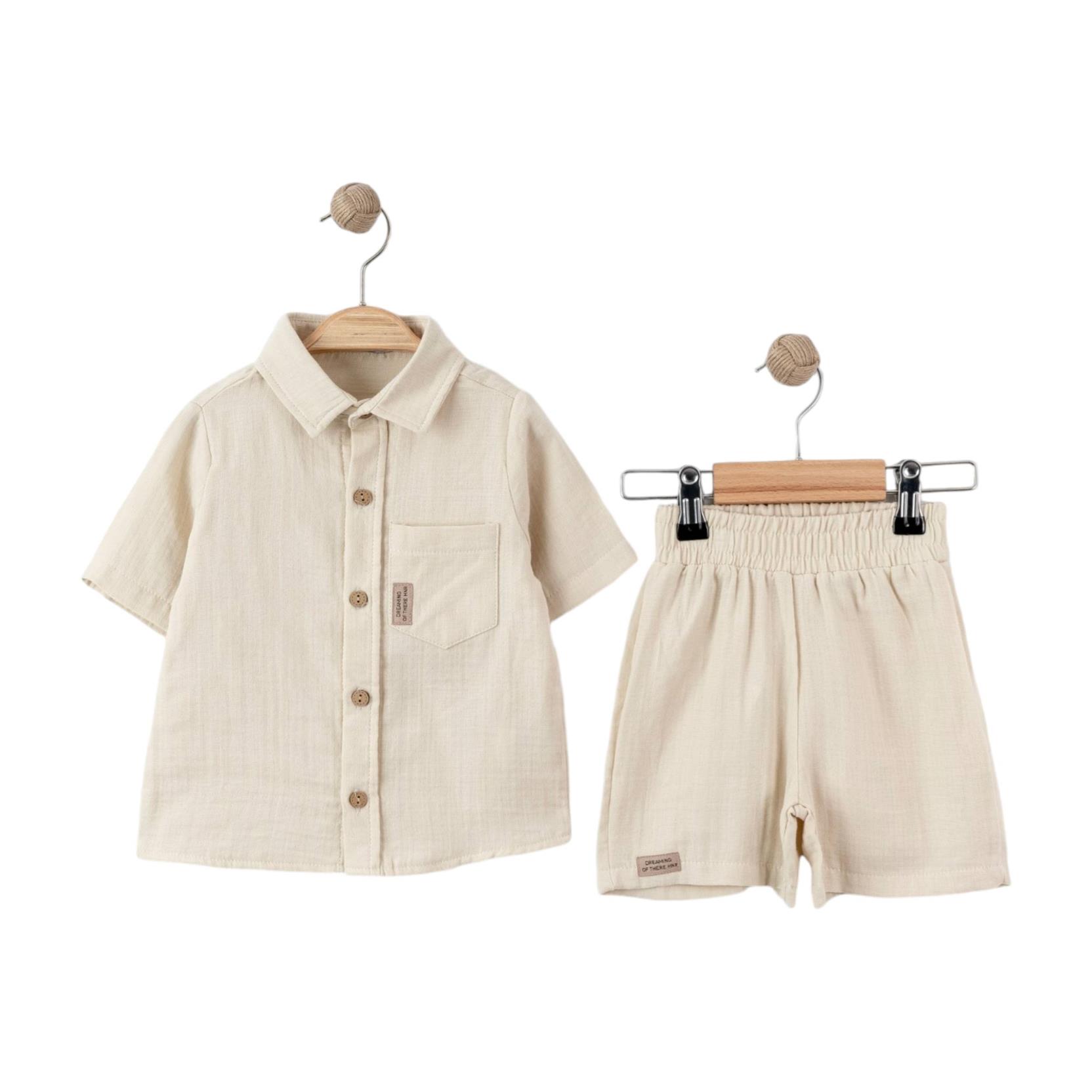 11301 organic cotton children's summer suit wholesale 1-4 age