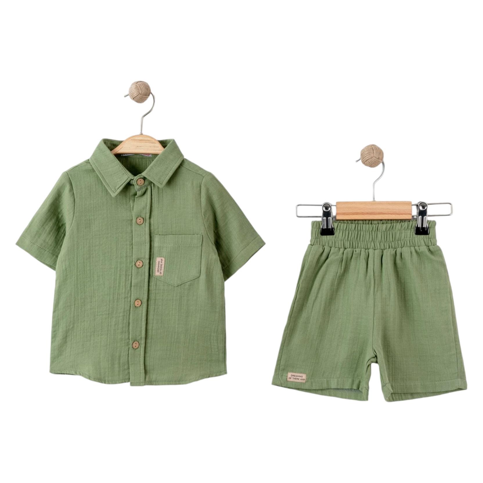 11301 organic cotton children's summer suit wholesale 1-4 age