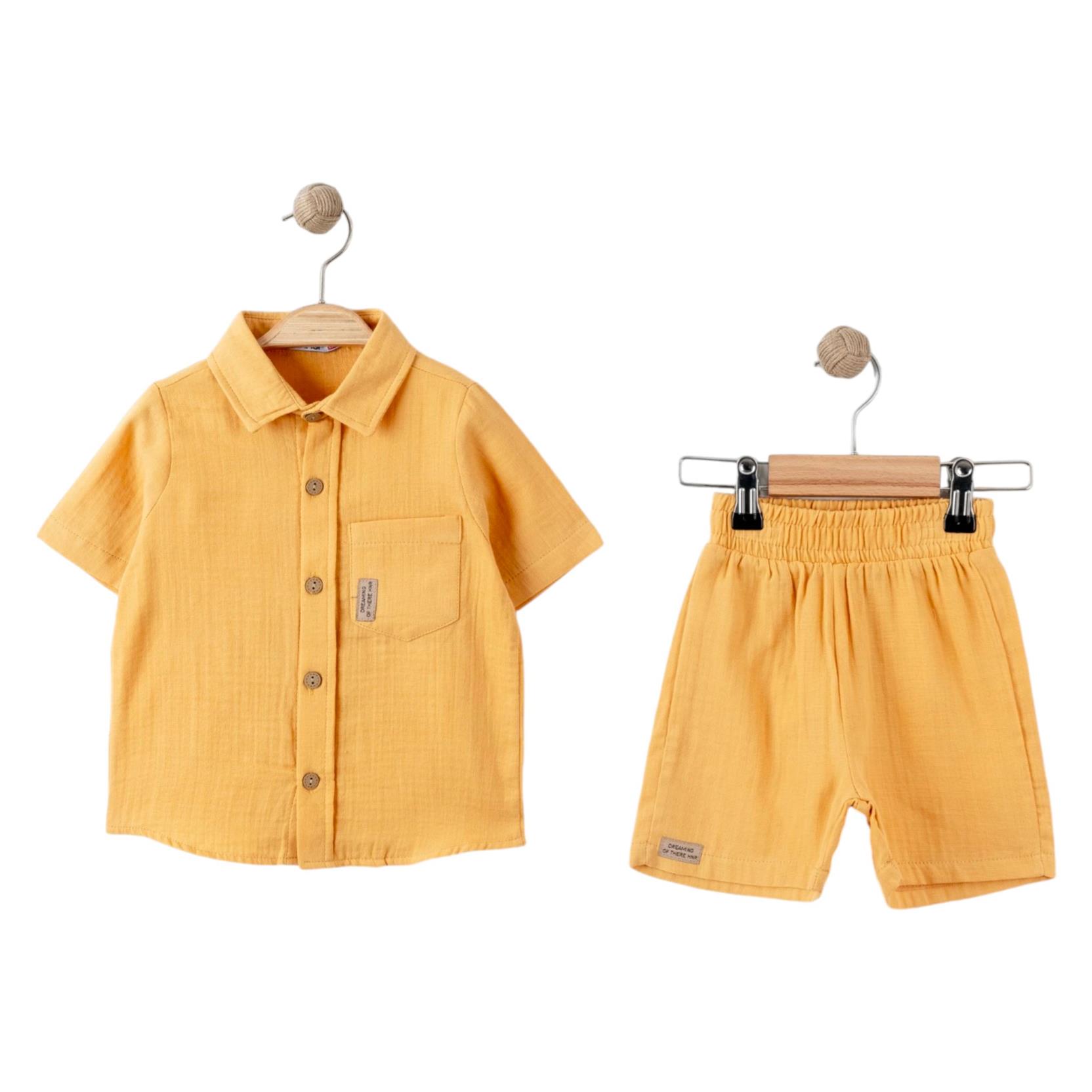 11301 organic cotton children's summer suit wholesale 1-4 age