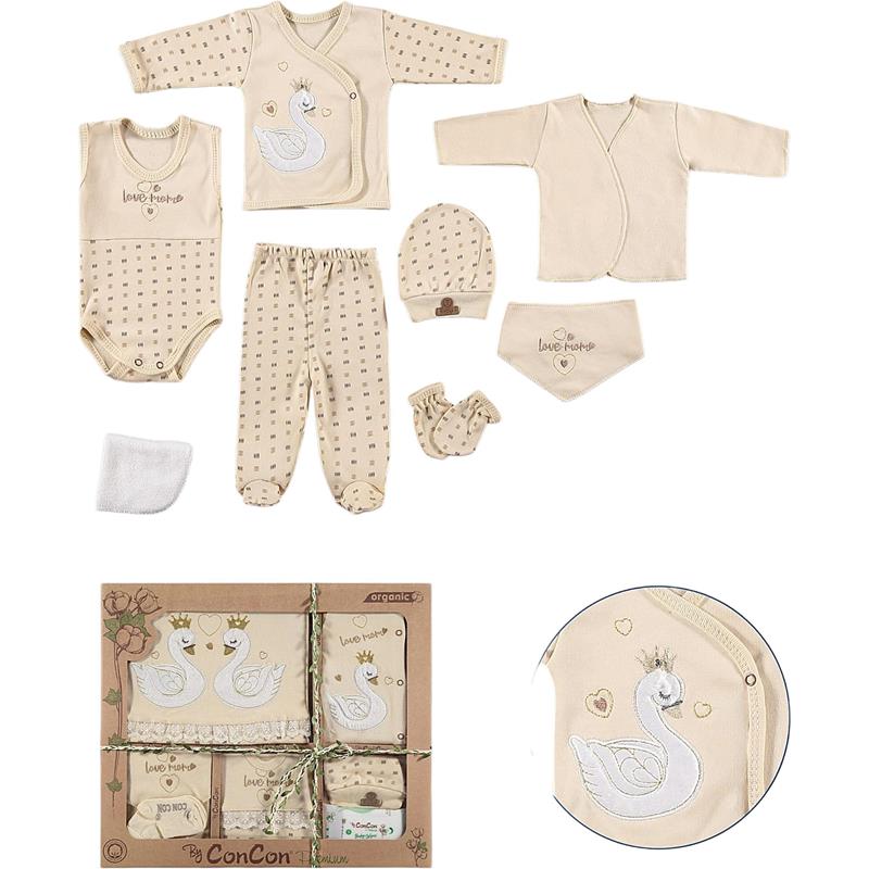 cc8066 toptan 8li kuğulu bebe set