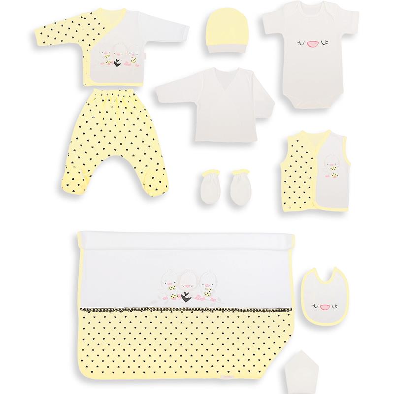 L-4443 toptan ördekli 10lu kutulu bebe set