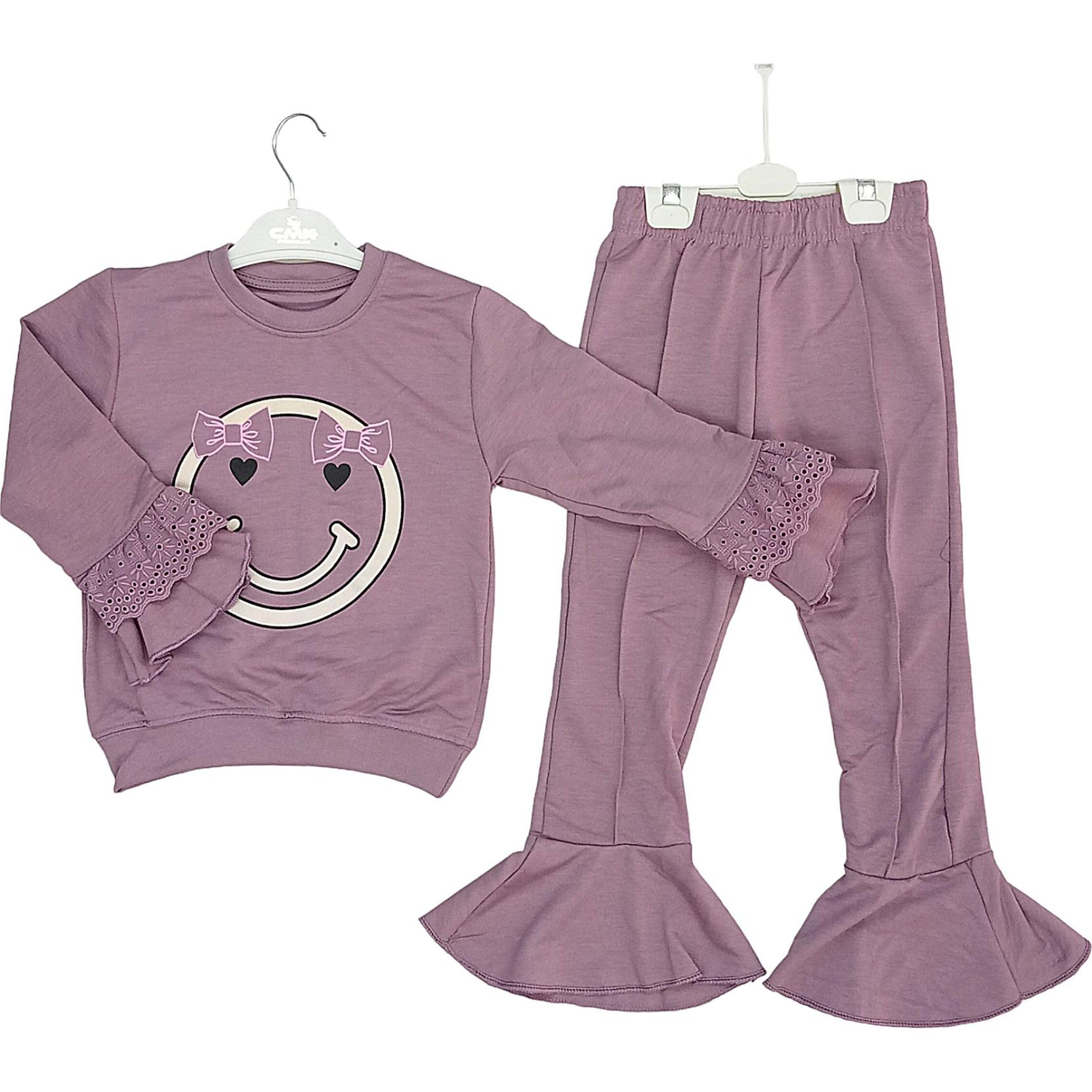 190075 kız çocuk ikili kıyafetler toptan kaliteli ve şık 4/11 yaş