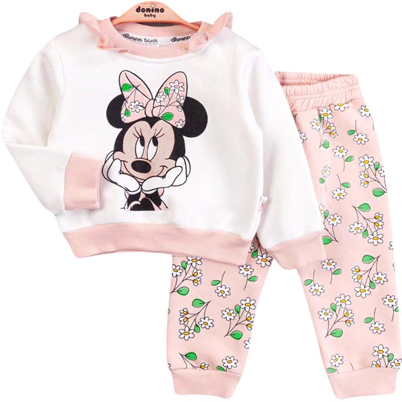 60261 miki maus kız bebek pijama takımı toptan 9/36 ay