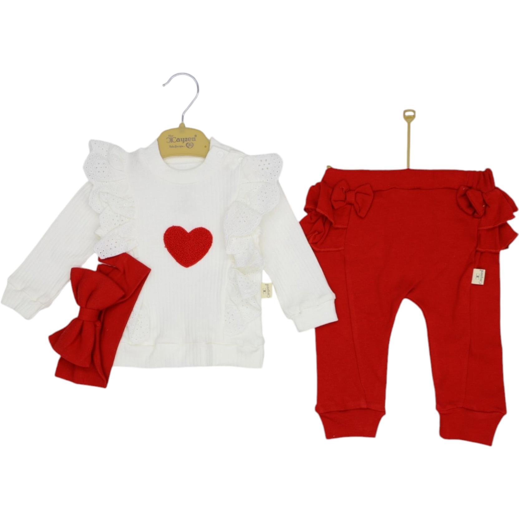 4041 red heart baby girl jumpsuit wholesale 3-6-9 months