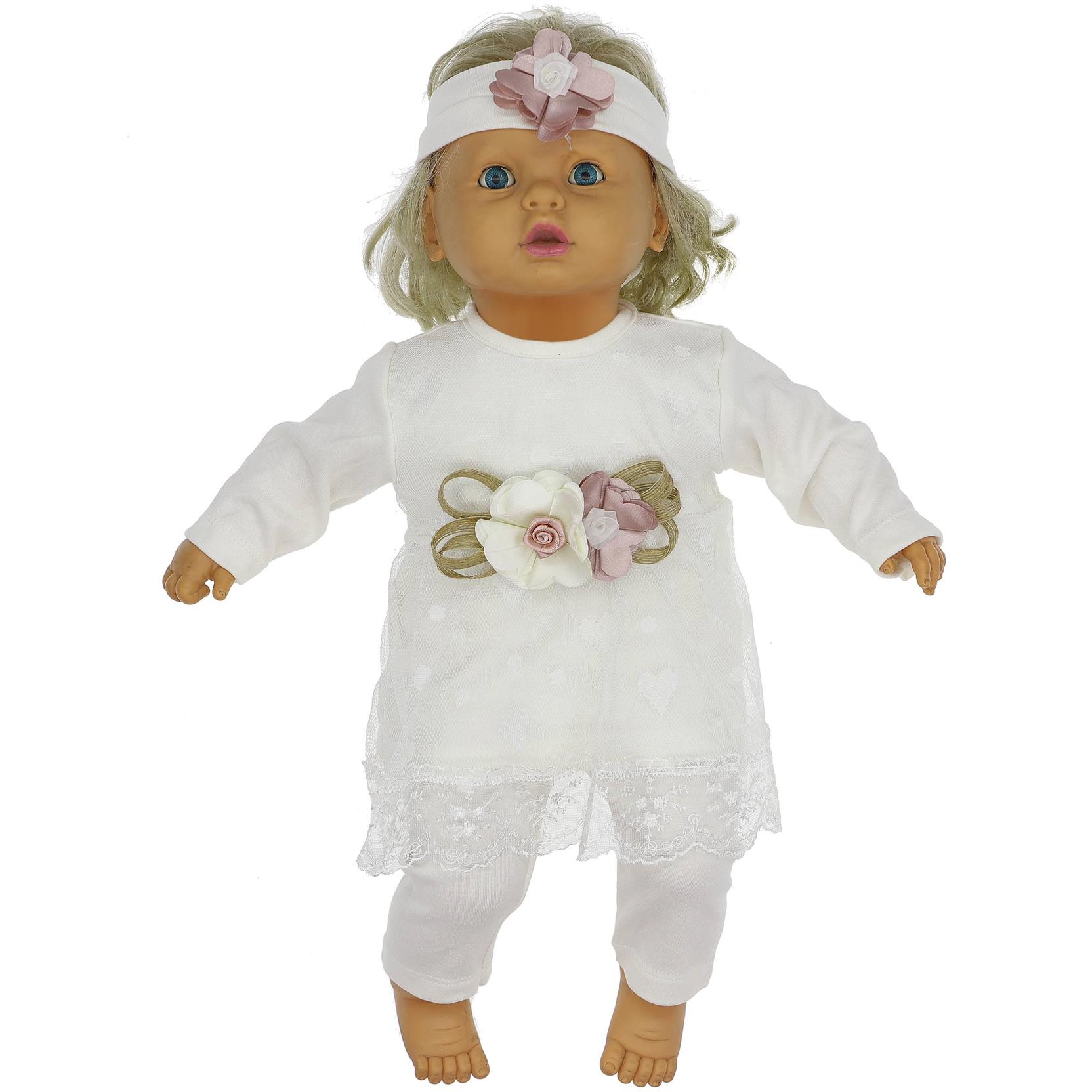 tulle bandana baby girl set wholesale 6-9-12 months rose flower