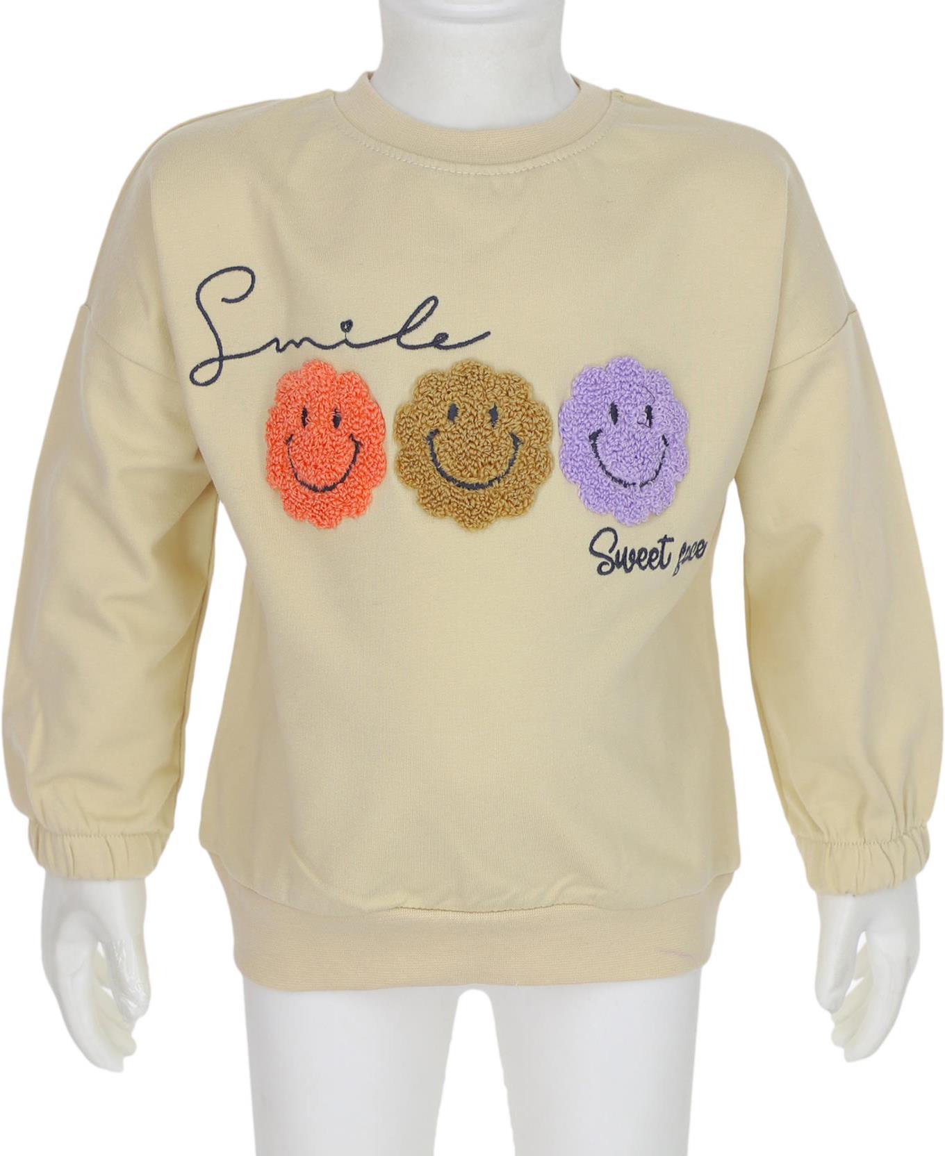 11967 girls sweatshirt varieties wholesale 1-4 age smile embroidery