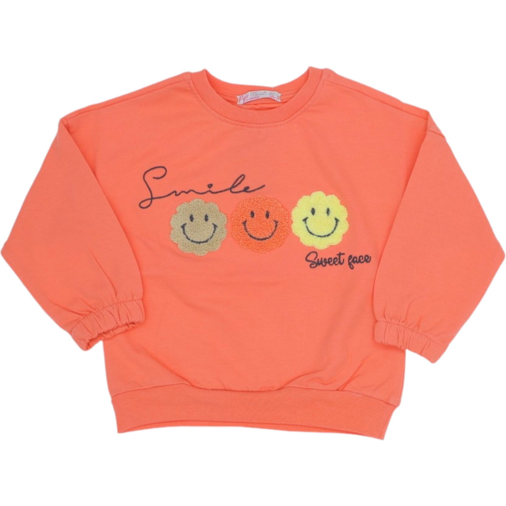 11967 girls sweatshirt varieties wholesale 1-4 age smile embroidery