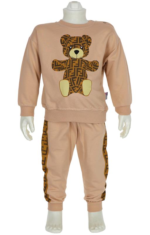 4036 bear figured girls tracksuit wholesale 3/6 age