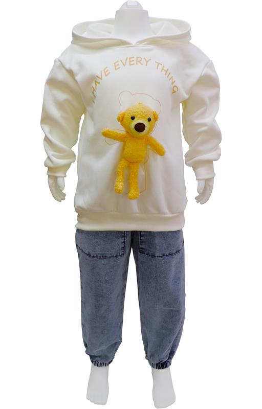 6033 Hooded sweat jeans children's suit wholesale 3-4-5-6 age