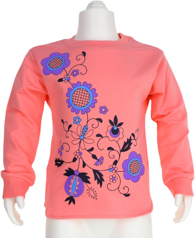 133 pink girls sweatshirts floral print wholesale 8-9-10-11-12 age